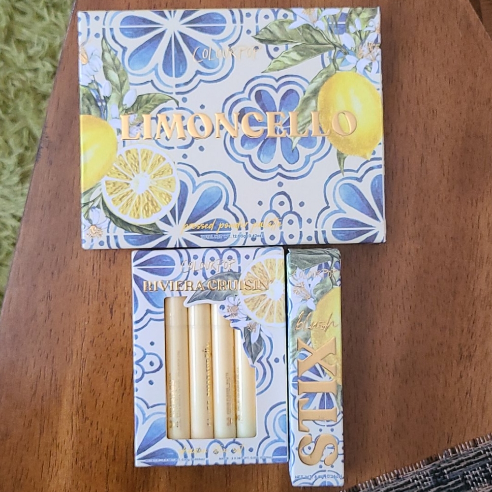 Bundle of Colourpop eyeshadow, blush, color stix